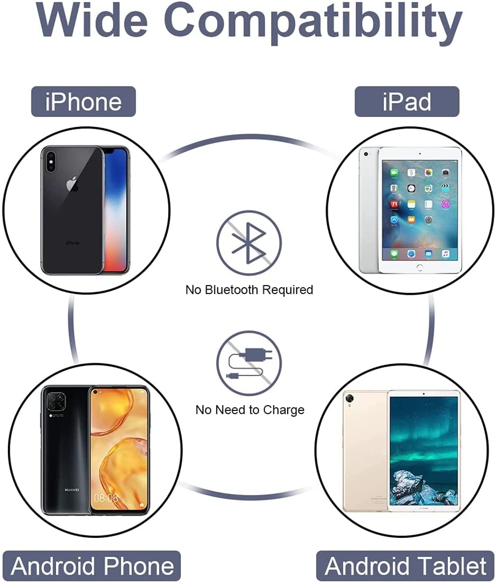 Lápiz capacitivo compatible con teléfonos Samsung Galaxy S25/S24/S23/S22/S21/S20/FE/Plus, lápiz táctil con punta de fibra de aluminio, ligero, color blanco