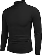COOFANDY Mens Mock Turtleneck Slim Fit Pullover Sweater Casual Basic Knitted Thermal Sweaters