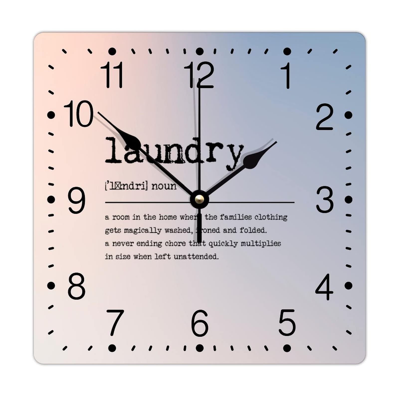 Horloge murale carrée pour chambre et bureau avec citations spirituelles apaisantes