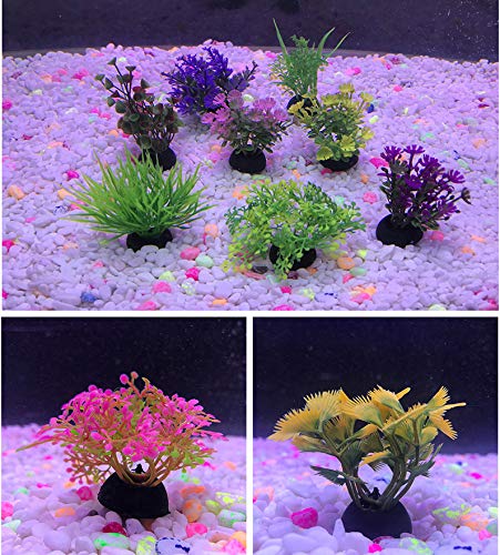 Cousduobe Aquarium Decorations 21 Pack Lifelike Plastic Decor Fish Tank Plants,Used For Household And Office Aquarium Simulation Plastic Hydroponic Plants #TOP6