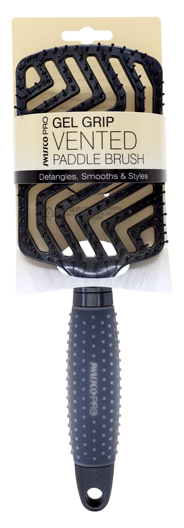 Amazon.com : Swissco Pro Gel Grip Vented Hair Brush Gloss (Black
