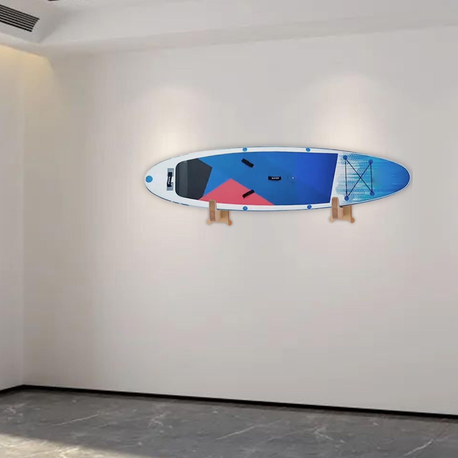 Soporte de pared para tabla de surf, ganchos de madera de haya con pernos M6, almacenamiento vertical para longboard, shortboard, skimboard