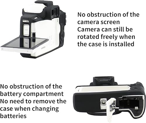 Miniatura 3 de Easy Hood Funda para cámara digital Canon EOS M50M50 Mark II, funda de silicona suave antiarañazos, funda protectora protectora para cámara de