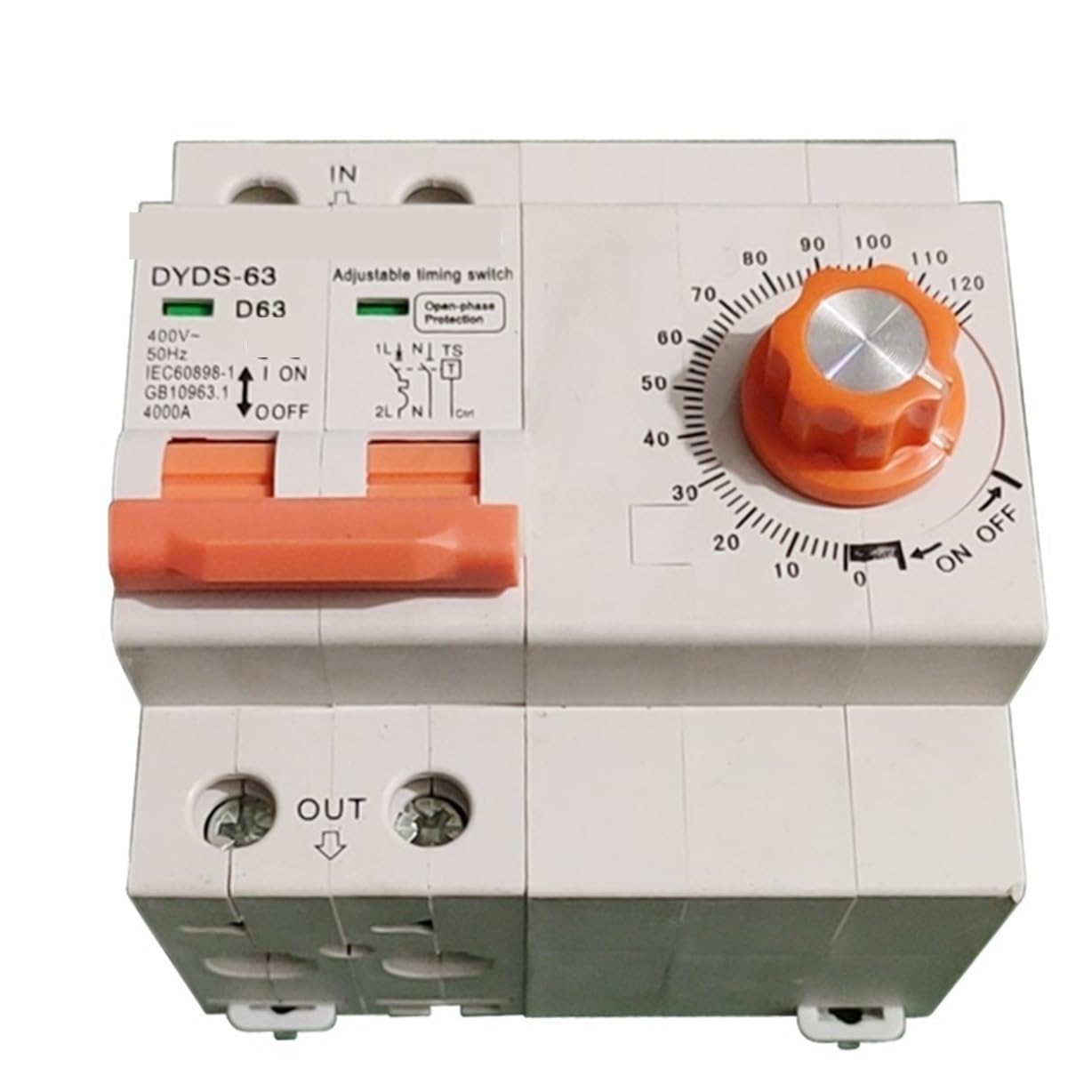 1PCS Mechanical timer switch max 63A with 2p breaker electric timer switch with 1times on/off time set range 1min-2H 220V 240V 50Hz(230V)