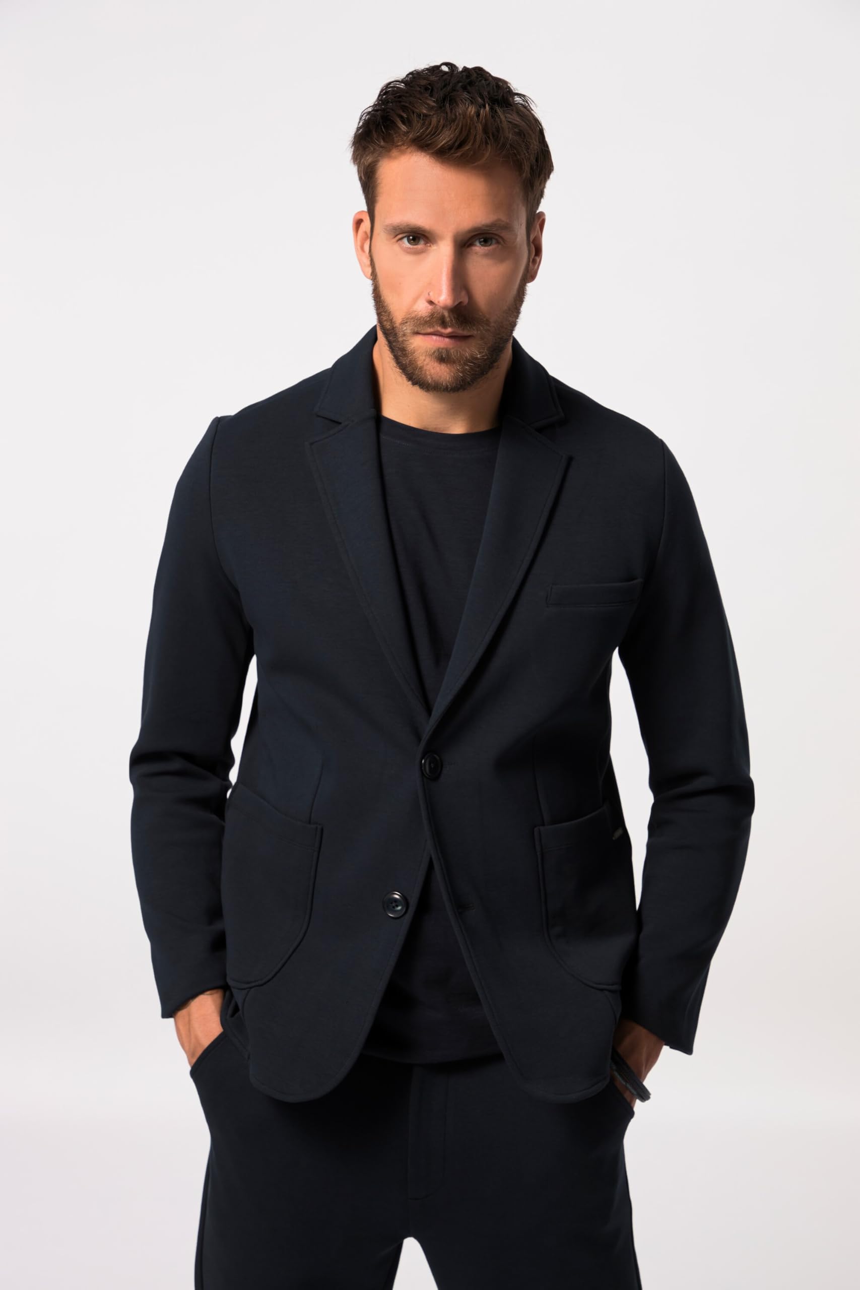 JP 1880 Męska marynarka dresowa, New York, Flexnamic Blazer, granatowy, XL