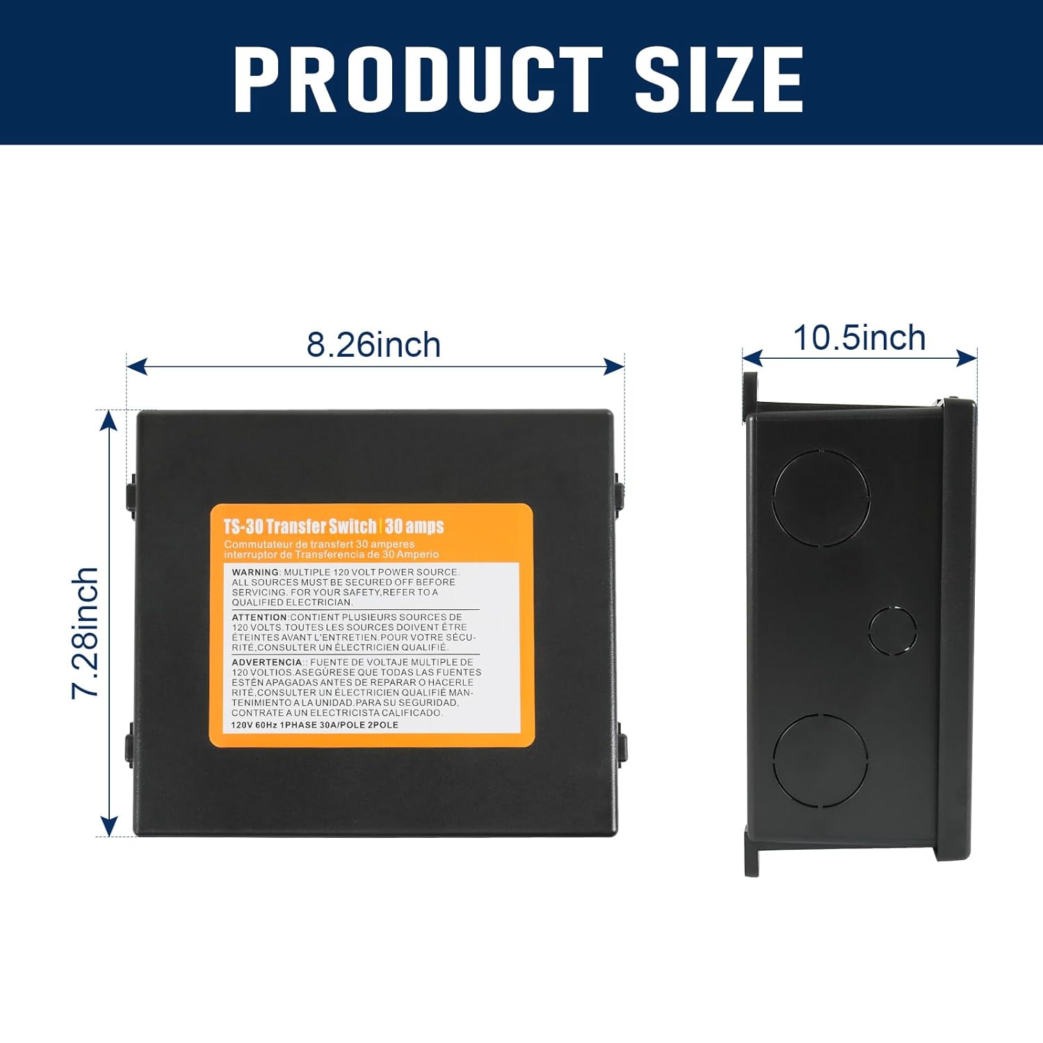 30 Amp Automatic Transfer Switch, Rated 120VAC Applied to RV