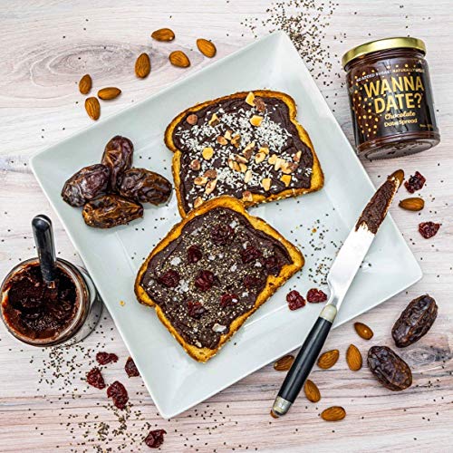 Wanna Date? Chocolate Date Spread, Vegan, Paleo Friendly, Gluten-Free, Dairy-Free, Non-Gmo, No Added Sugar, Low Calorie, Kosher Certified, Healthy Sugar Substitute, Sugar Free Alternative (2 Jars) #TOP7
