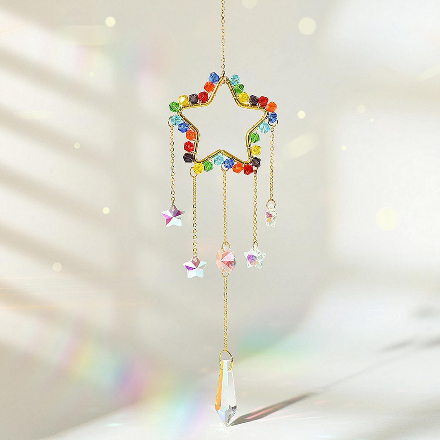 3pcs K9 Crystals Suncatcher, Hanging Moon Sun Catcher with Glass Prisms, Rainbow Maker for Windows Ceiling Garden Home Indoor Outdoor Car. - Image 3