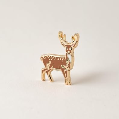 Cute Deer Fawn Enamel Pin - Deer Pin, Deer Hard Enamel Lapel Pin, Wilderness Animal Gifts