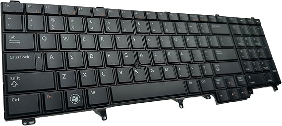Laptop Replacement US Keyboard for Dell Latitude E5520 E5520m E5530 E6520 E6530 E6540 Precision M4600 M4700 M4800 M6600 M6700 HG3G3 0HG3G3 7T425 07T425 NSK-DW2BC 01 with Pointing Backlight