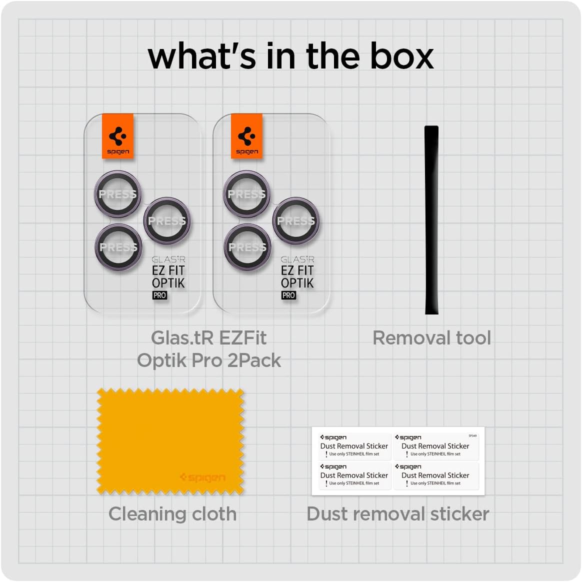 Spigen Camera Lens Screen Protector [GlasTR EZ Fit Optik Pro] Designed for iPhone 14 Pro Max/iPhone 14 Pro [Case Friendly] - Deep Purple [2 Pack] - Image 4