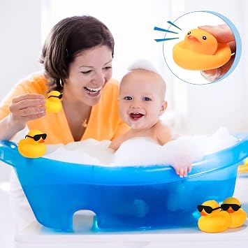 36 Pcs Mini Rubber Ducks with Sunglasses, Duck with Sunglasses