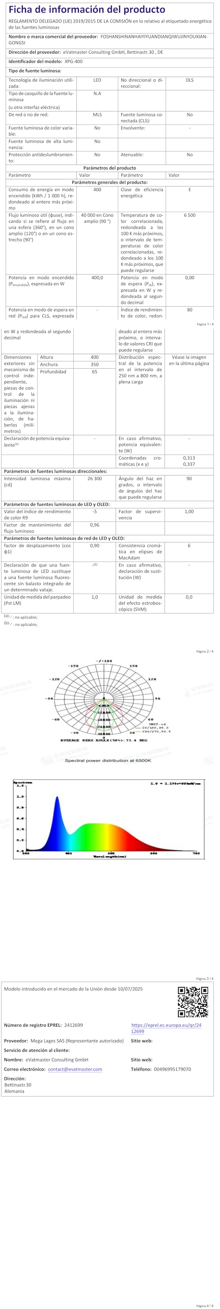 PICAA Zewnętrzne światło LED 400 W, 40000 lm, zimna biel 6500 K, wodoodporny reflektor LED IP65, oświetlenie robocze LED do drzwi wejściowych, magazynu, parkingu, podwórza, ulicy z gniazdem (2 sztuki)