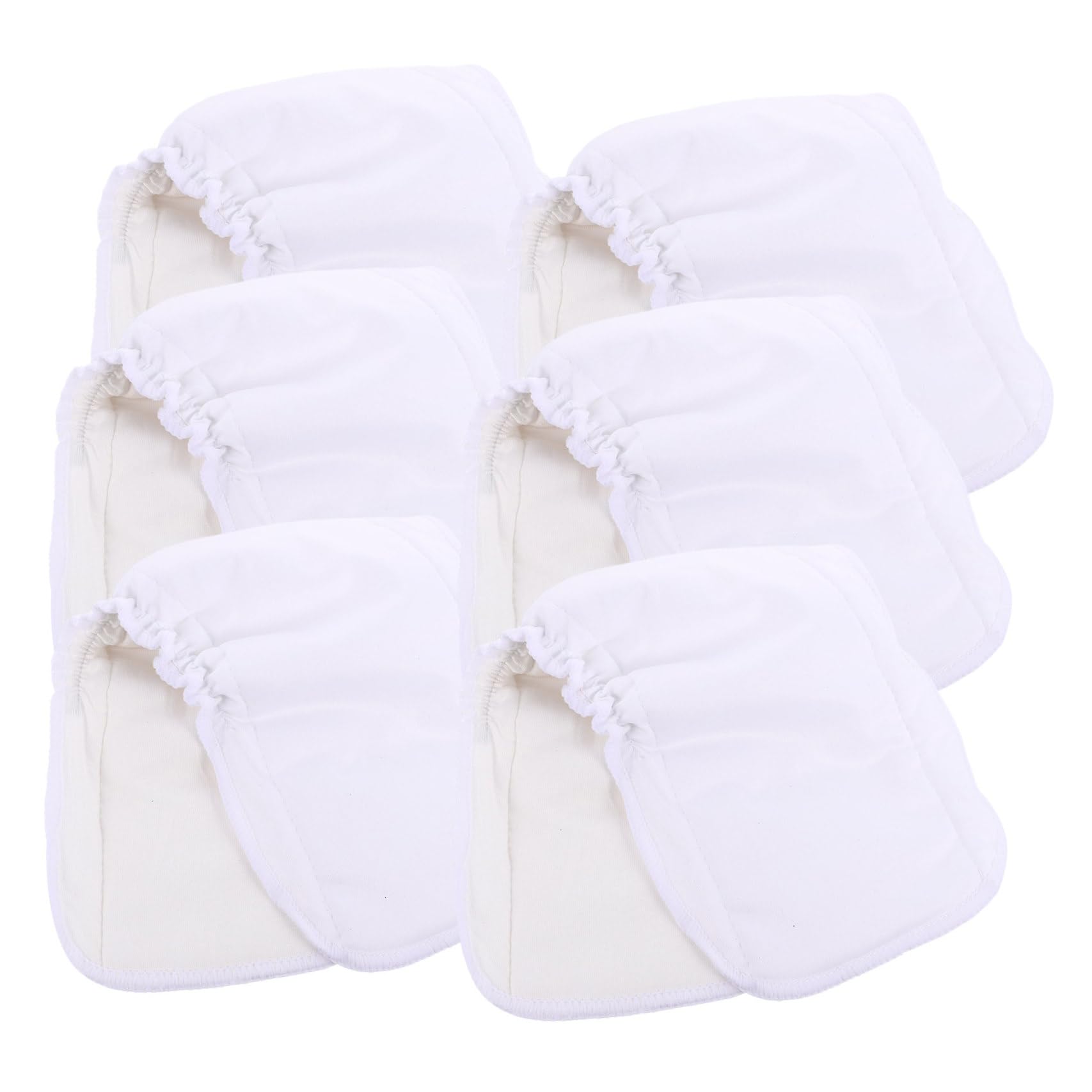 ibasenice 6 Insertos Reutilizables para Pañales de Ñiño de Fibra de Bambú Blanco, Absorbentes y Lavables, Ideales para Cambiador