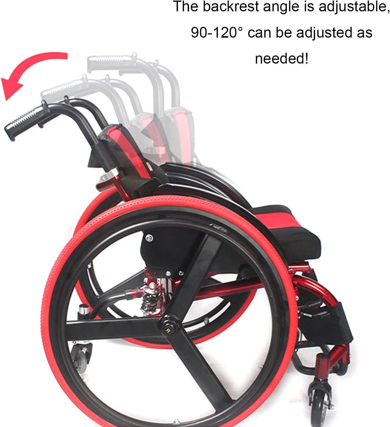 Silla de Ruedas Deportiva Ligera, Silla de Ruedas Manual, Ligera Plegable, Andador Autopropulsable, Silla de Ruedas Plegable