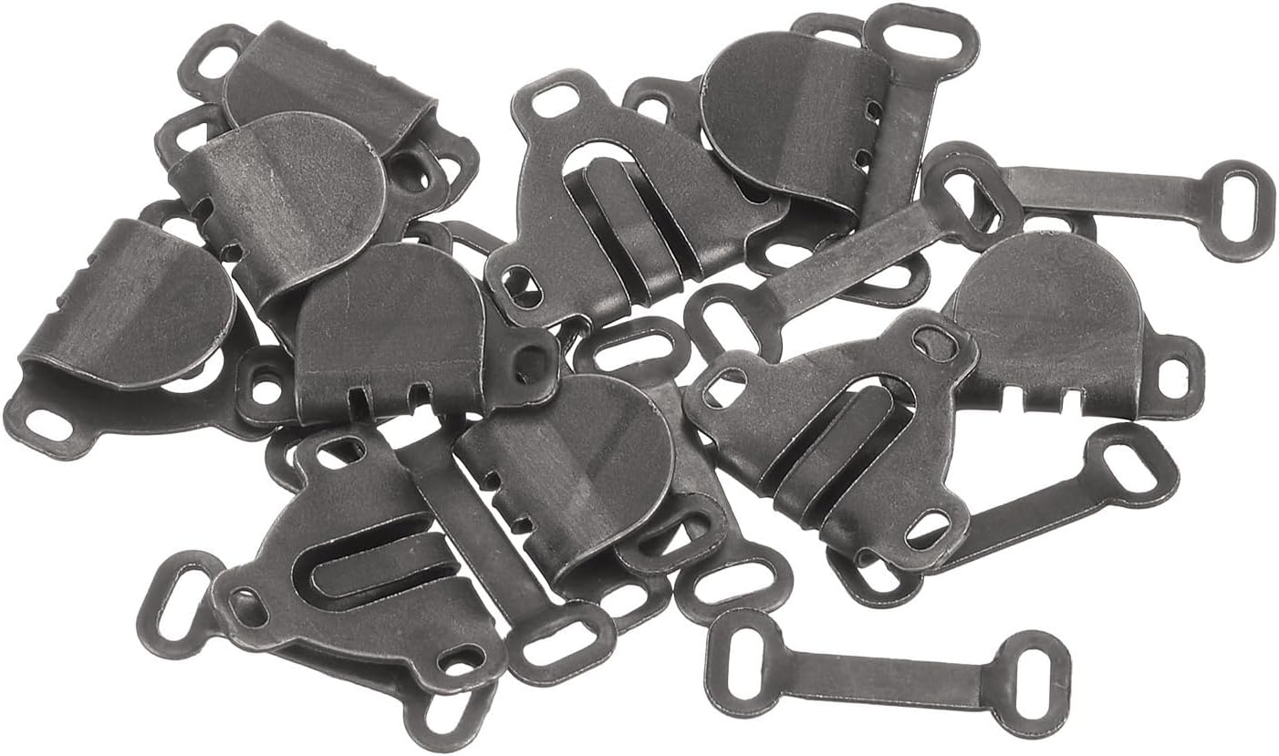 Sew On Hook and Eye 50 Sets Sewing Hooks and Eyes Closure Set, for Bra Trousers Pants Skirt DIY Easy to Sew