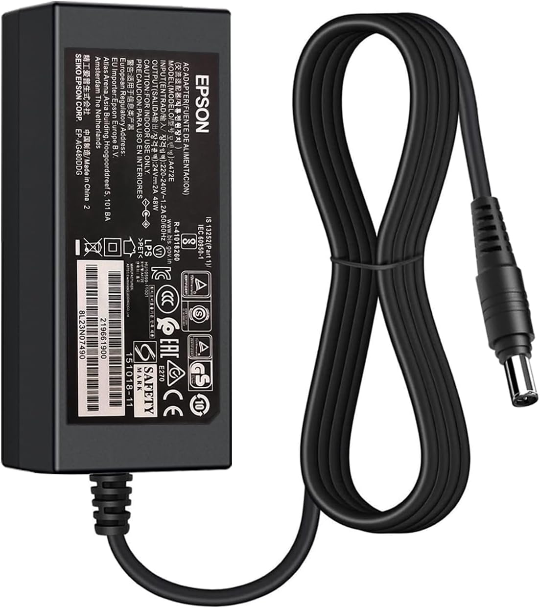 Power Supply Fit for Epson Perfection Scanner V500 V600 V700 V800, 24V AC Adapter for Epson Workforce WF-100 WF-110 ES-400 ES-500W ES-C220 ES-C320W ES-580W DS-530 DS-770