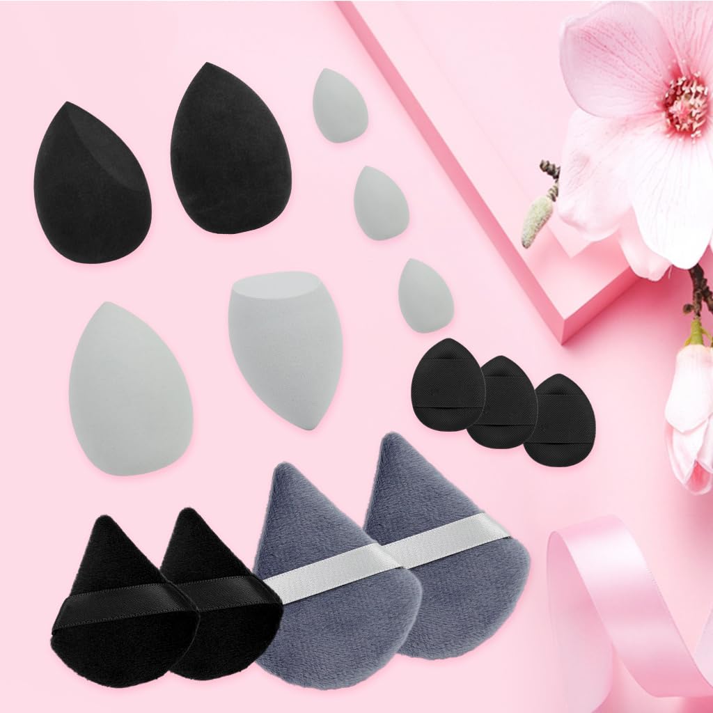 MAYCREATE® 14Pcs Powder Puff for Makeup Beauty Blender Sponge Multi Use Triangular Make Up Puff Multi Sized Puffy Thumb-sized Foundation Blending Pads Set - Image 7 thumbnail
