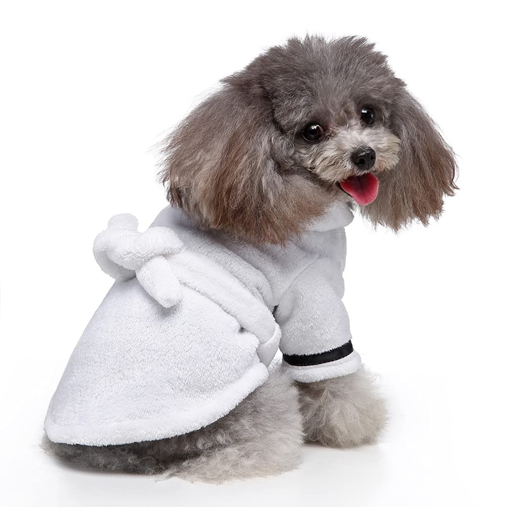 SMDARROY Dog Drying Robe, Super Absorbent Dog Towels for Drying Dogs, Fast Drying Pet Dog Towel Coat & Bathrobe, Soft Microfibre Dog Drying Coat for Bath Beach