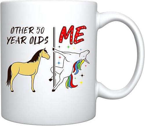 Miniatura 2 de Taza de café de cerámica con otros 50 años, divertidos regalos de cumpleaños para él, sus cincuenta y fabulosos (blanco, 50 años)