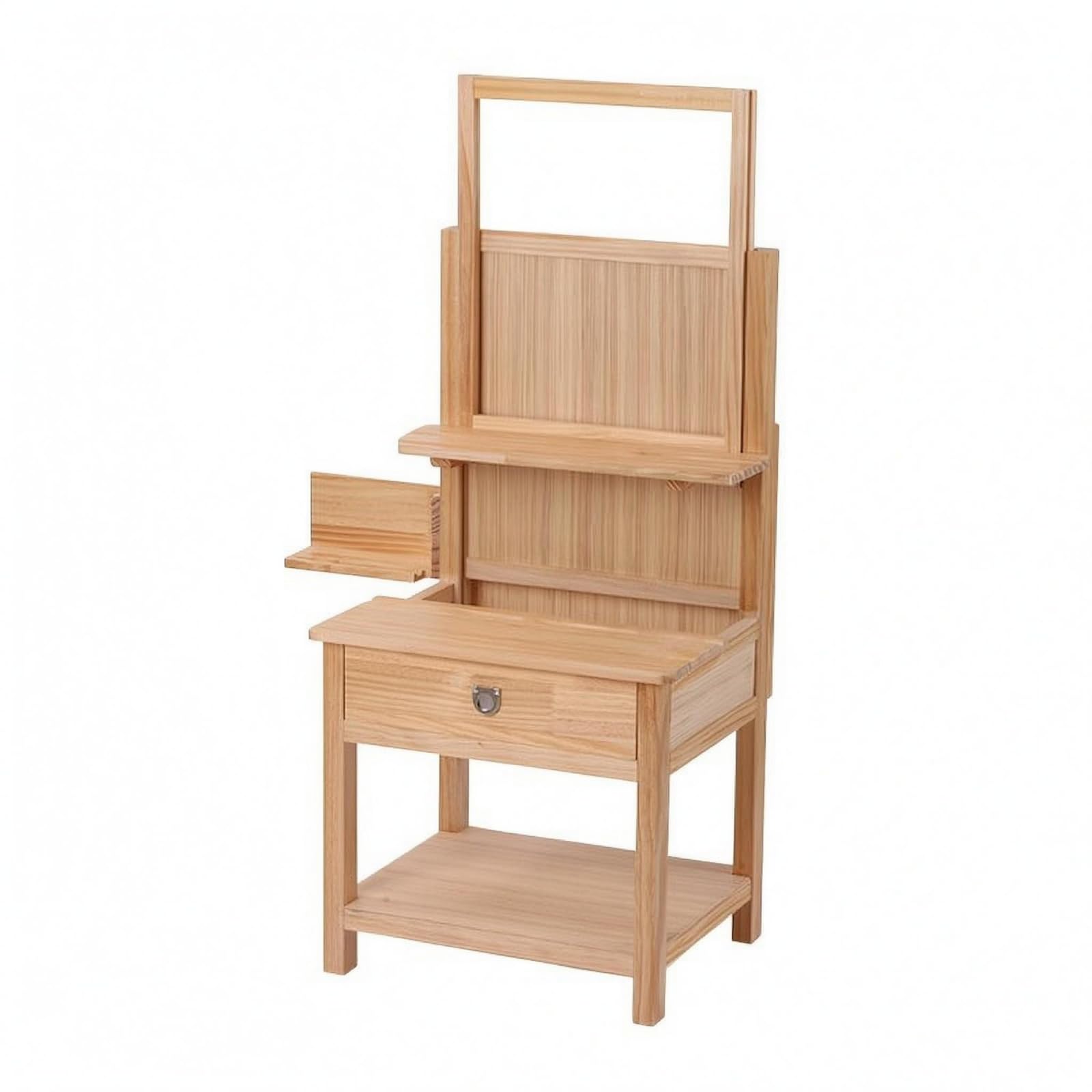 kowaku Caballete Ajustable para Arte Caballete Taburete Mesa de Cajón y Inferior Madera de Elevación de 90 a 126 Cm Adecuado para Bocetos y Proyectos en Casa, Pino