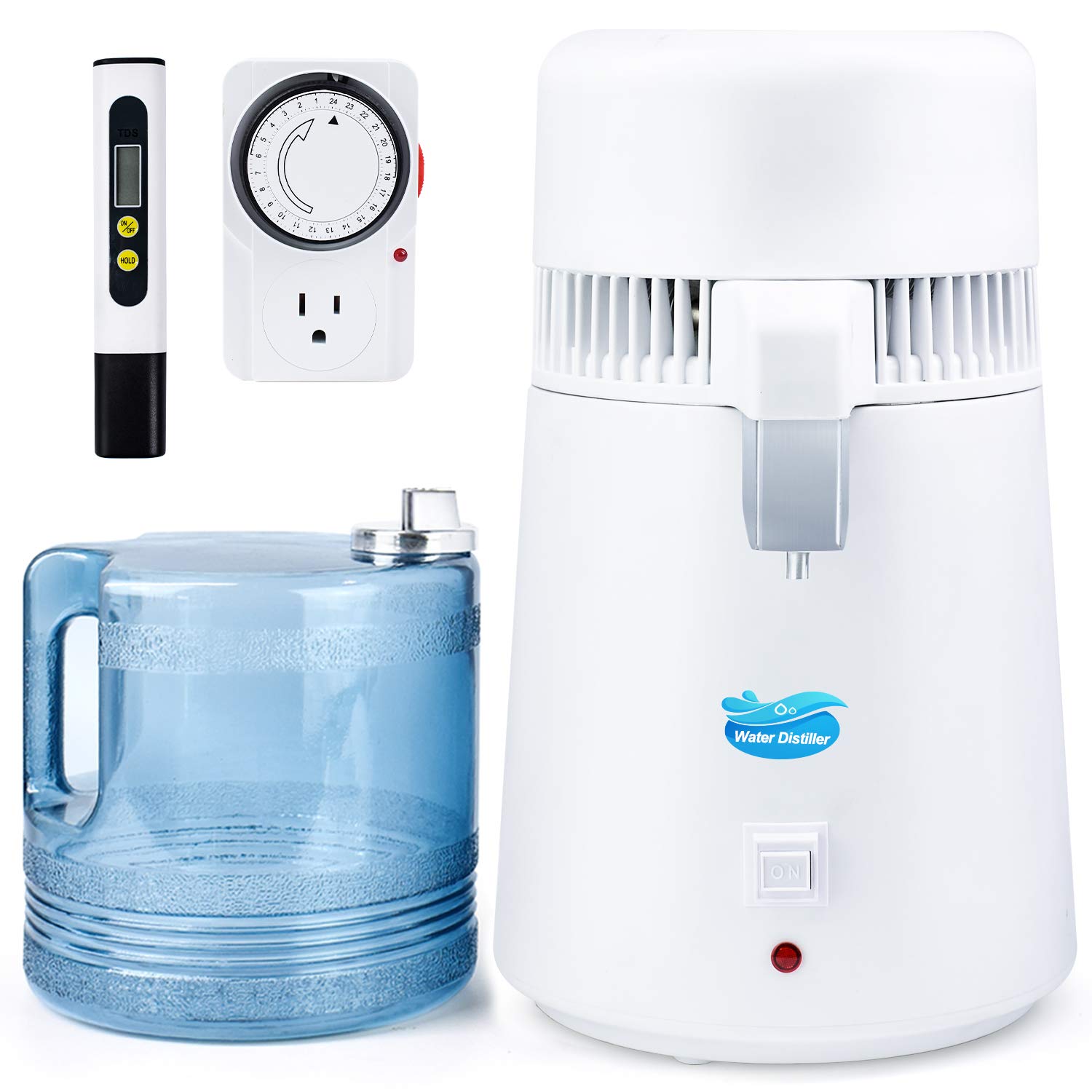 Water Distiller, Water Distillers for Home Countertop, Distilled Water Machine Effectively Dissolves Most Contaminants, Distilled Water Maker to Make Clean Water, 4L Distilled Water for Your Machine