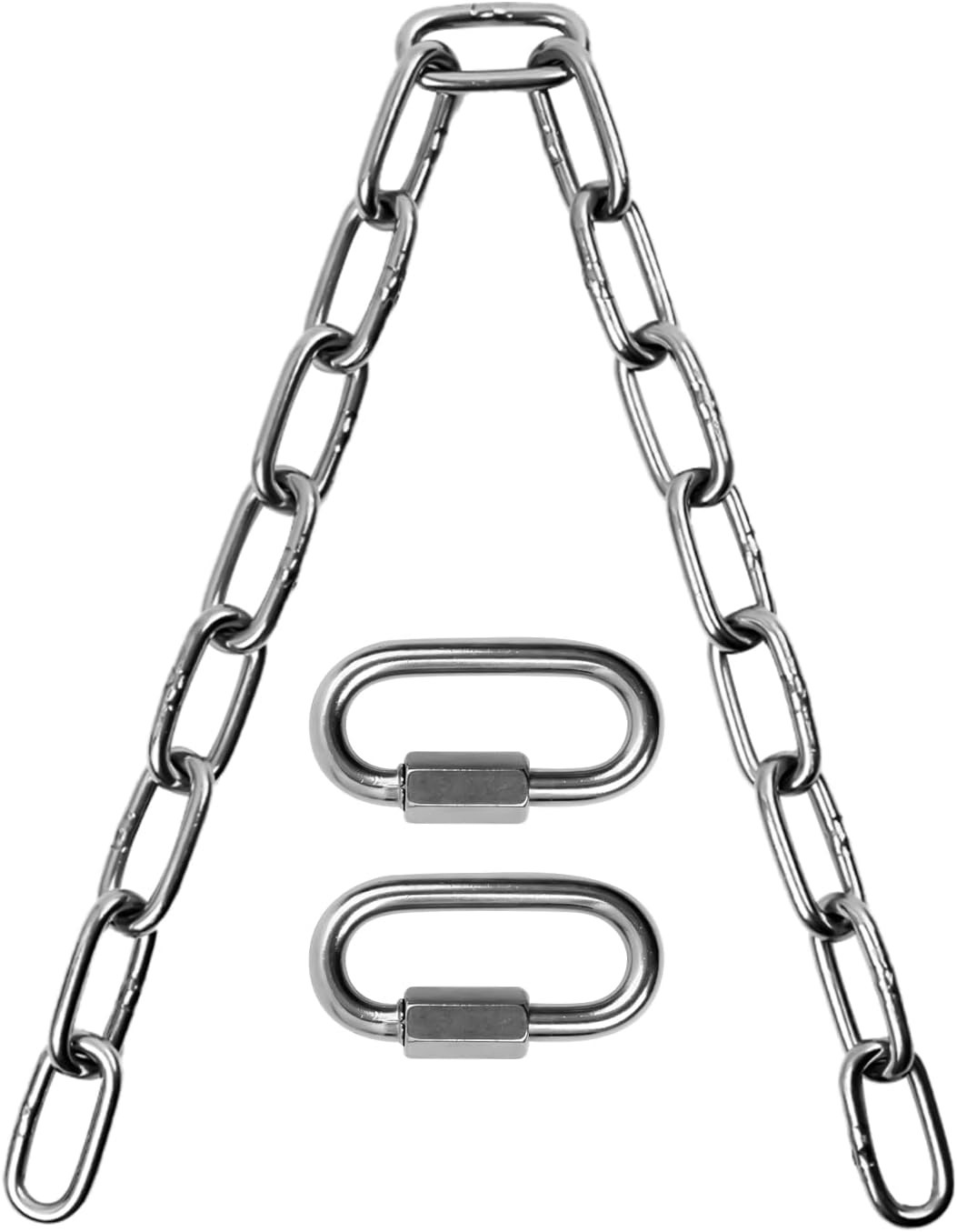 Amabro Stahlkette Kette,51cm Edelstahl Ketten,Edelstahlkette Stahlkette Torkettenschloss Kettenglied Torriegel Gliederkette mit Federverschlüssen für Außenzäune Spiralketten Außenhoftüren Pferdeställe Amabro Stahlkette Kette,51cm Edelstahl Ketten,Edelstahlkette Stahlkette Torkettenschloss Kettenglied Torriegel Gliederkette mit Federverschlüssen für Außenzäune Spiralketten Außenhoftüren Pferdeställe