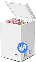 Vista 13 de Kismile Congelador de Pecho de 1.8 Pies Cúbicos con Cesta Extraíble de Pie Libre con Puerta Superior que se Abre Congelador Compacto con Temperatura
