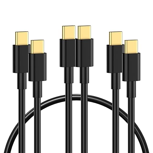 Miniatura 9 de Cable USB C a USB C de 10 pies (paquete de 10), cable de carga rápida tipo C, cargador de 20V3A 60W (máximo) compatible con Samsung S23S22S21S20,