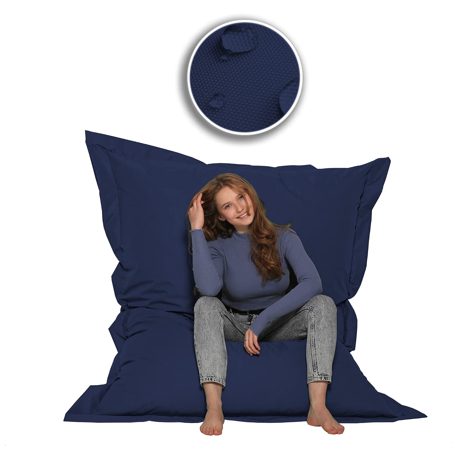 HomeIdeal - Sitzsack 2-in-1 Funktionen Riesensitzsack Für Erwachsene & Kinder - Gaming & Entspannen - Indoor & Outdoor Da Er Wasserfest Ist - Mit EPS