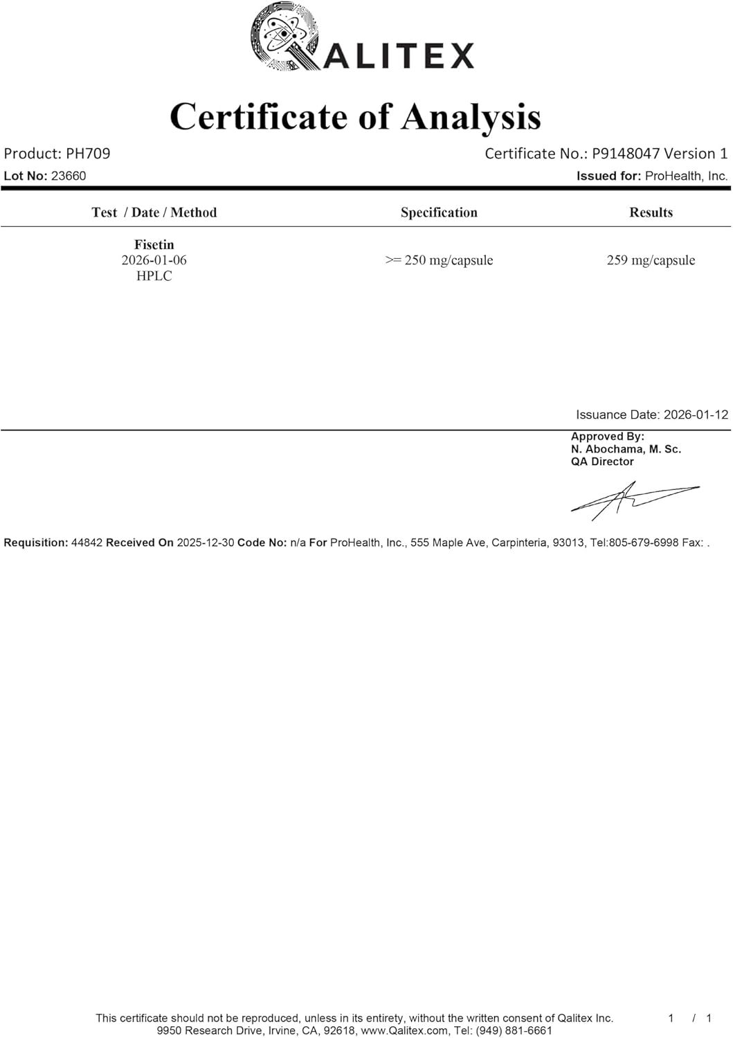 ProHealth Pure Fisetin Supplement 250mg | 60 Capsules | Ultra Pure Natural Fisetin for Healthy Aging, Cellular Support & Brain Health | Triple 3rd Party Tested | GMP Manufactured in The USA - Image 8