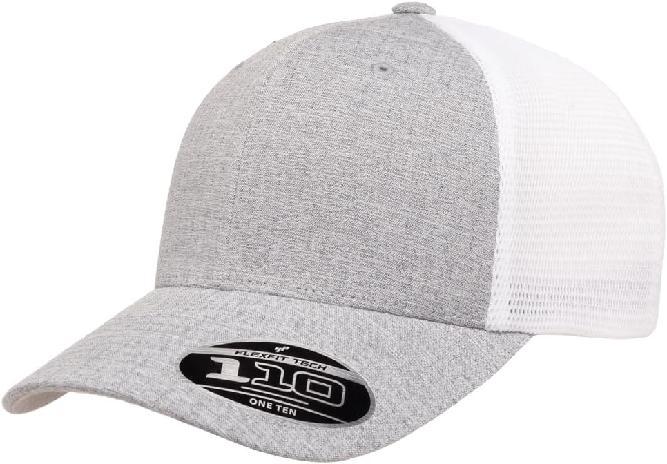 Flexfit 110M Mesh Trucker Mid-Profile Breathable Mesh Back Adjustable Snapback Cap | Bulk Pack Available