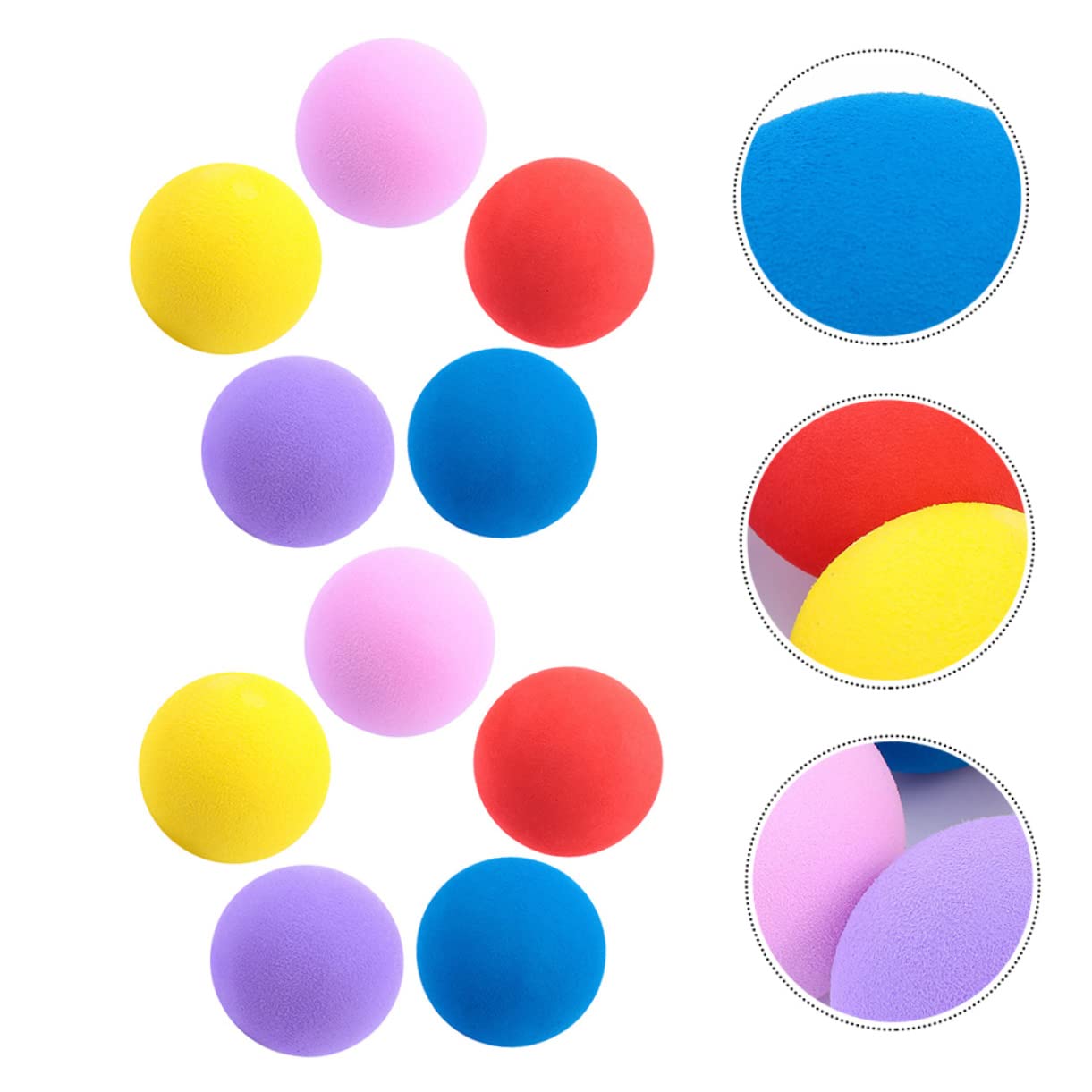 BRIGHTFUFU 10Pcs Elastic Indoor Practice Balls for Golf Soft Balls for Training for Pets Great Present for Golf Enthusiasts Random Color