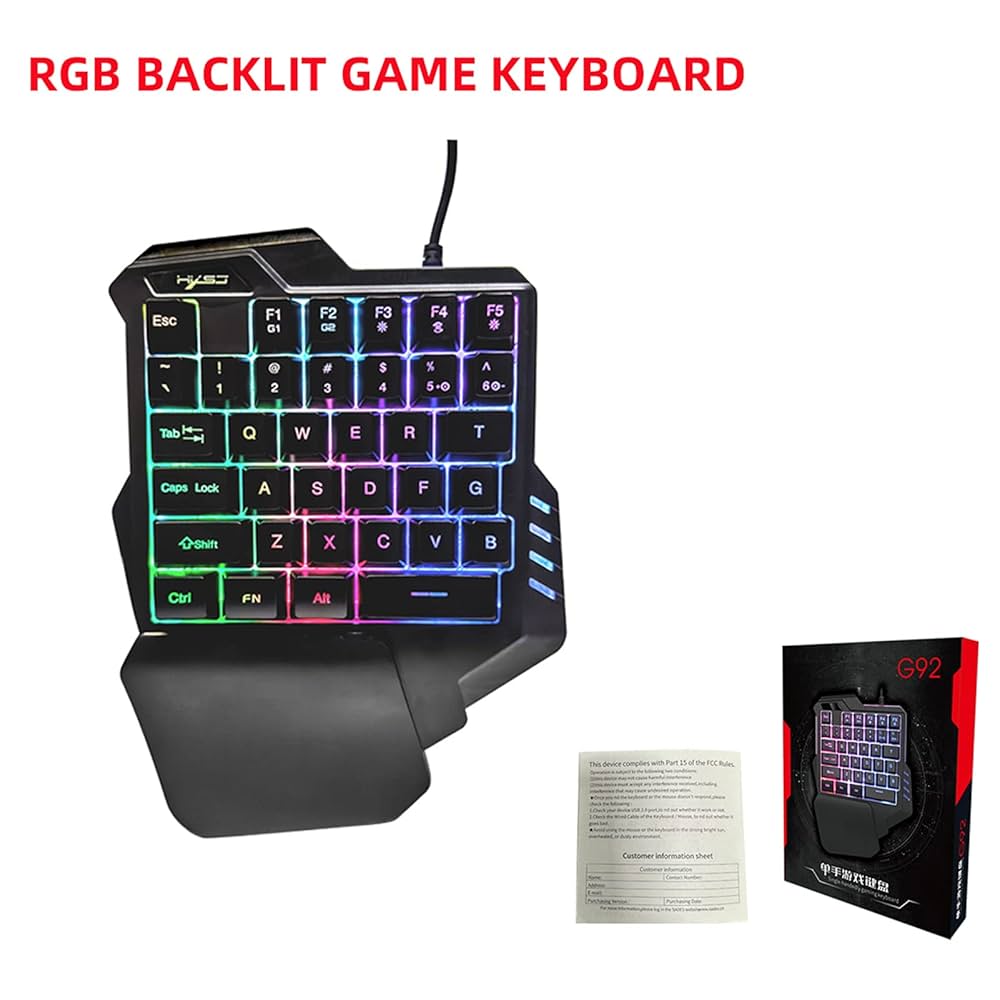 Amazon | mewmewcat G92 片手キーボード 35 キー 片手