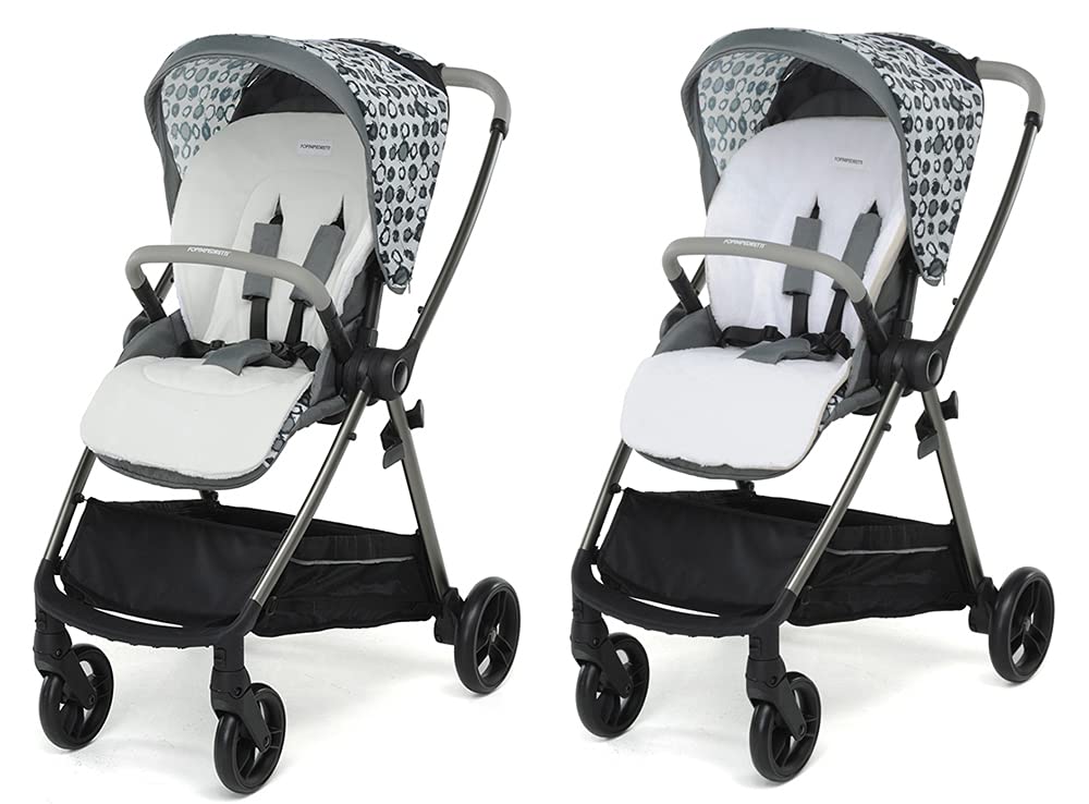 Foppapedretti Materassino Universale per Passeggino in Tencel Lyocell, Double Face con lato Estivo e Invernale, Bianco