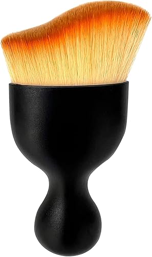 Miniatura 1 de Cepillos para detalles de automóvil, cepillo de limpieza de diseño curvo automático con cubierta, limpiadores de cerdas suaves para ventilación de