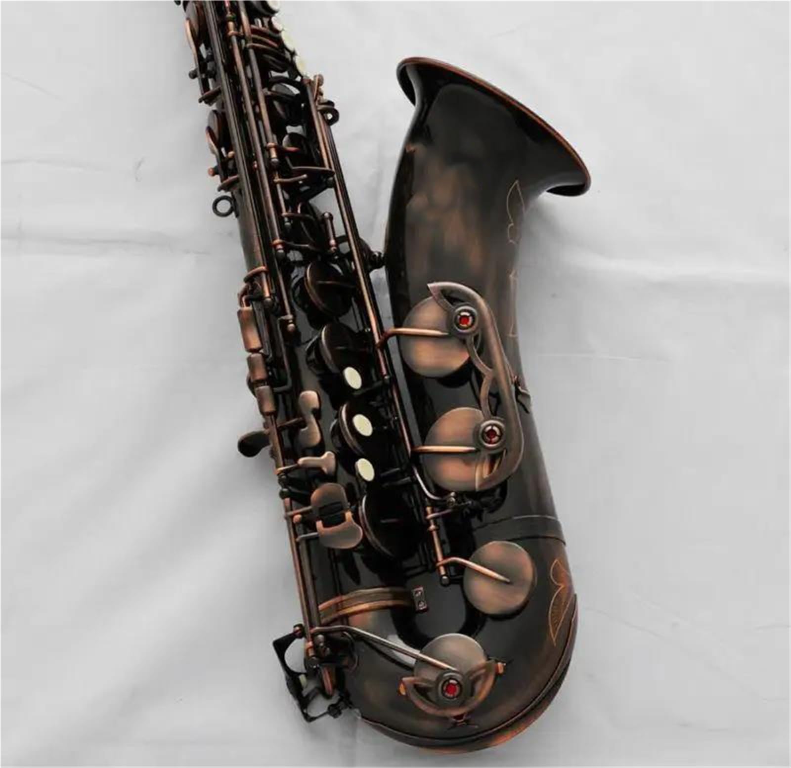 Profesjonalny Antyczny Saksofon Tenorowy Bb Instrument Dęty Drewniany Zestaw Saksofonowy