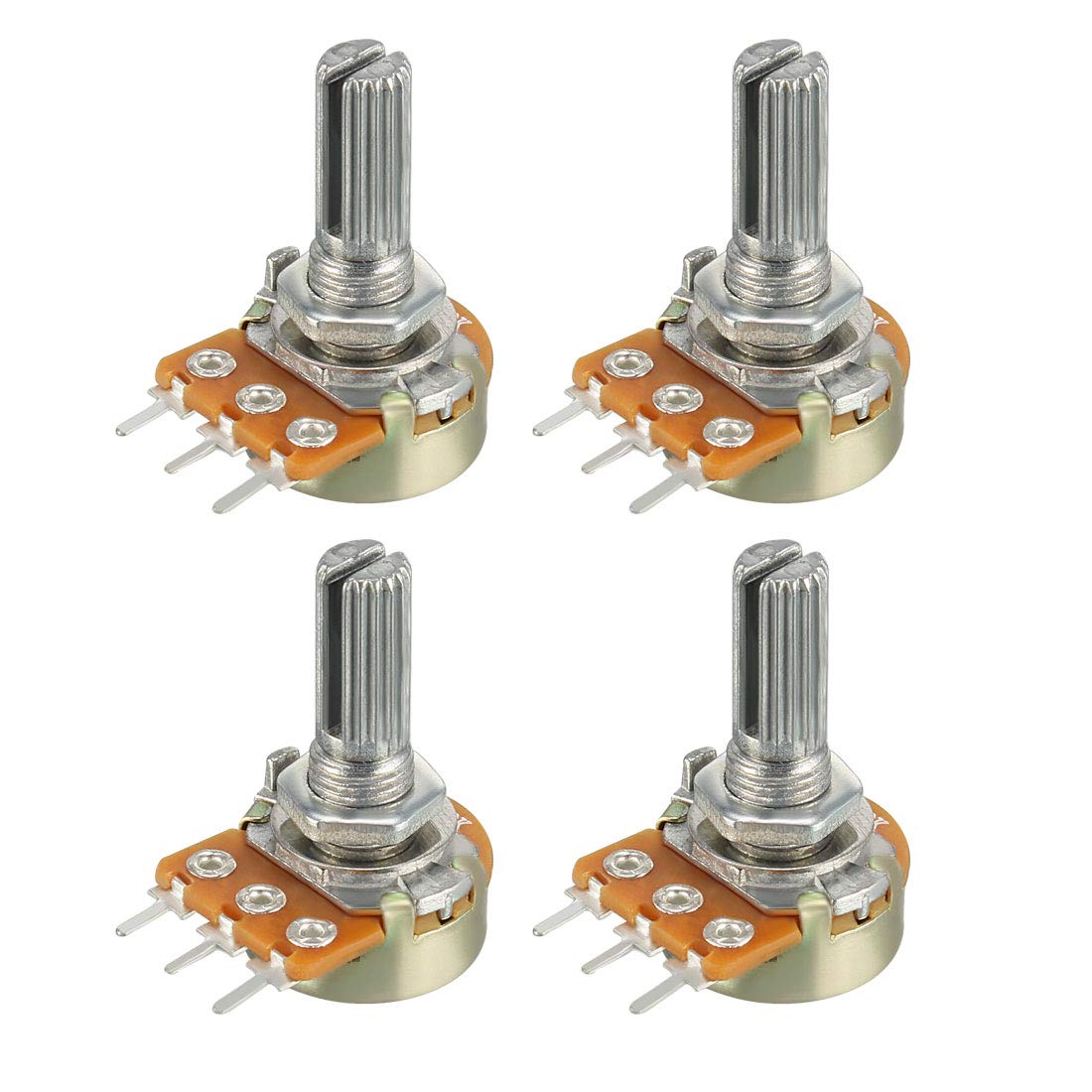 uxcell WH148 5K Ohm Variable Resistors Single Coil Film Potentiometer 5pcs