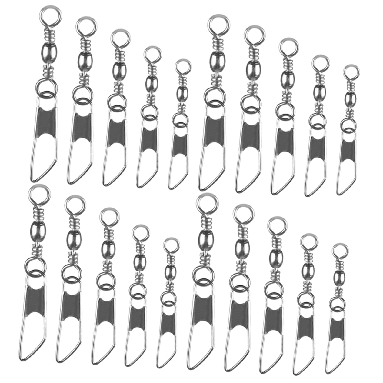 UKCOCO Anello da Pesca A Otto Caratteri Perno per Lenza da Pesca Girella per Attrezzatura da Pesca Connettore per Pesca Gancio Moschettone da Pesca Girelle da Pesca Anelli