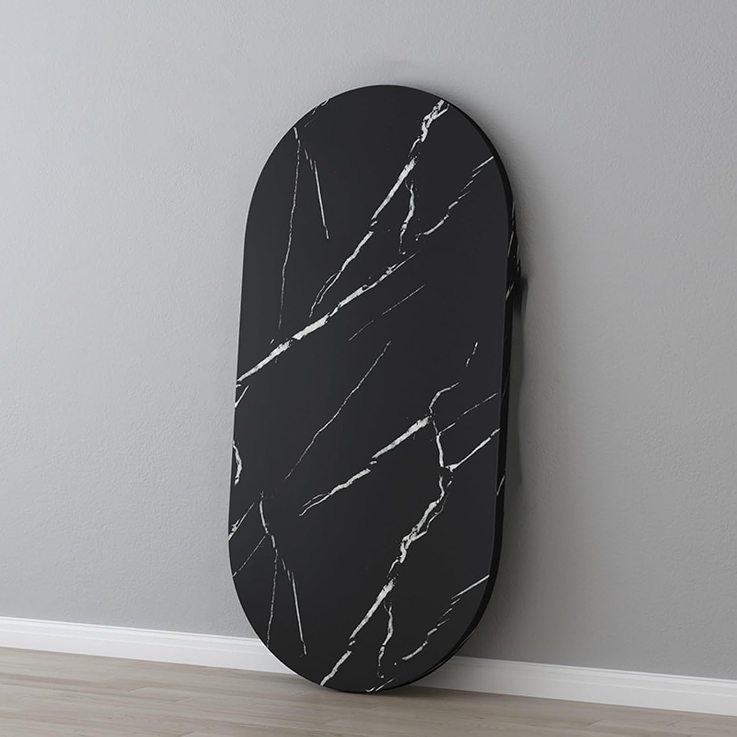 Universal Replacement Table Top - Solid Surface Oval Workbench Top for Dining Furniture, Customizable Sizes, Oak & Grey Options, Ideal for Home Decor, 59 x 47 x 43 x 40