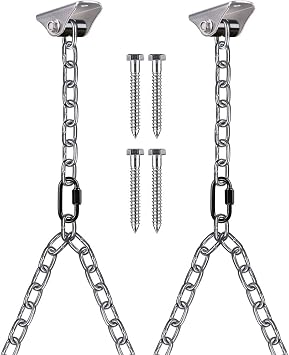 BeneLabel 2Pcs 81" Heavy Duty Porch Swing Chain and Ceiling Swing Hanger