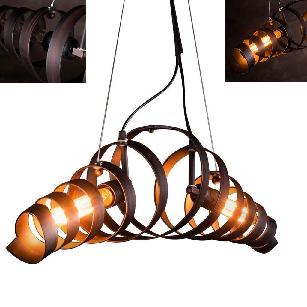 Retro Pendelleuchte Industrial Style – 80 Cm Durchmesser, E27 Fassung, Höhenverstellbar, Für Wohnzimmer & Esszimmer