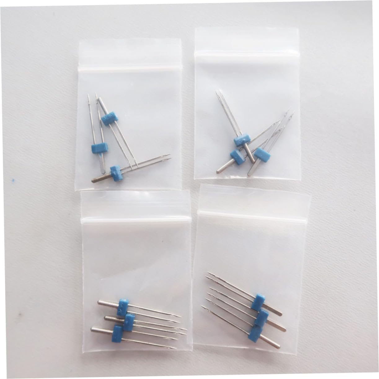 KAILIKETIY 1Bag Electric Multi Function Twin Needle Tips Kit for Household Sewing Machines Double Needle for Knitting Sewing Compatible with Sewing Machines Easy to Use