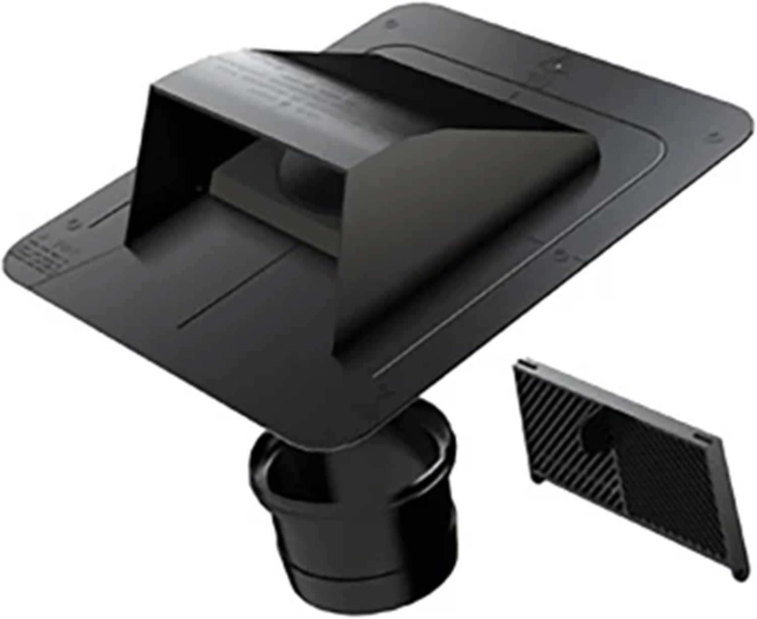 Builder’s Best 4" Duraflo Roof Cap Dryer Bath Exhaust Vent, Roof Mount Vent Cover with Back Draft Flapper for Bathroom Fan or Air Duct Ventilation