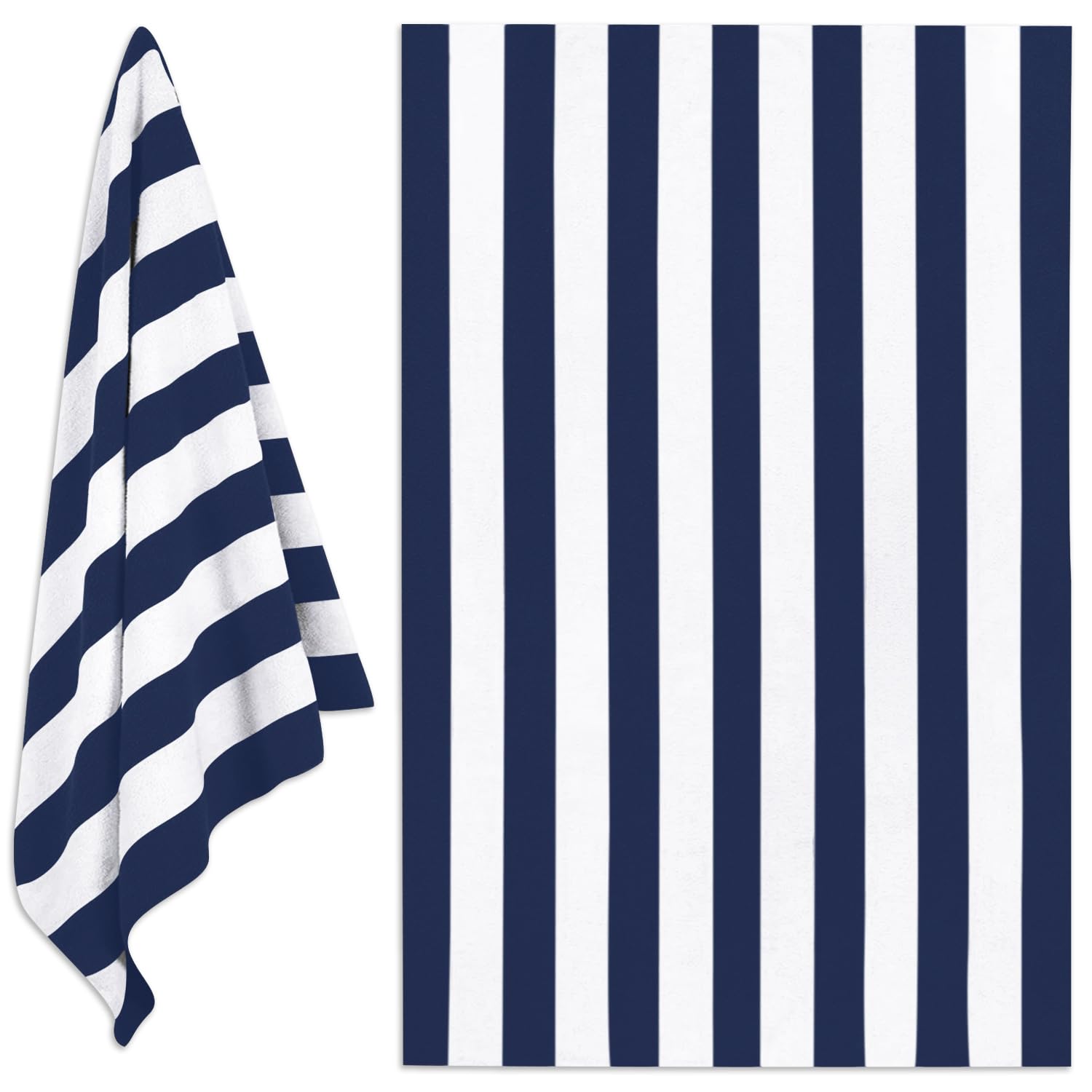Gc Gaveno Cavailia Navy Microfiber Beach Towel Extra Large - Super Absorbent, Sand Free Beach Towels For Adults (100X200 Cm) - Beach Towel 1 Piece - Quick Dry Beach, Swimming Towel, Pool Towel, Gym