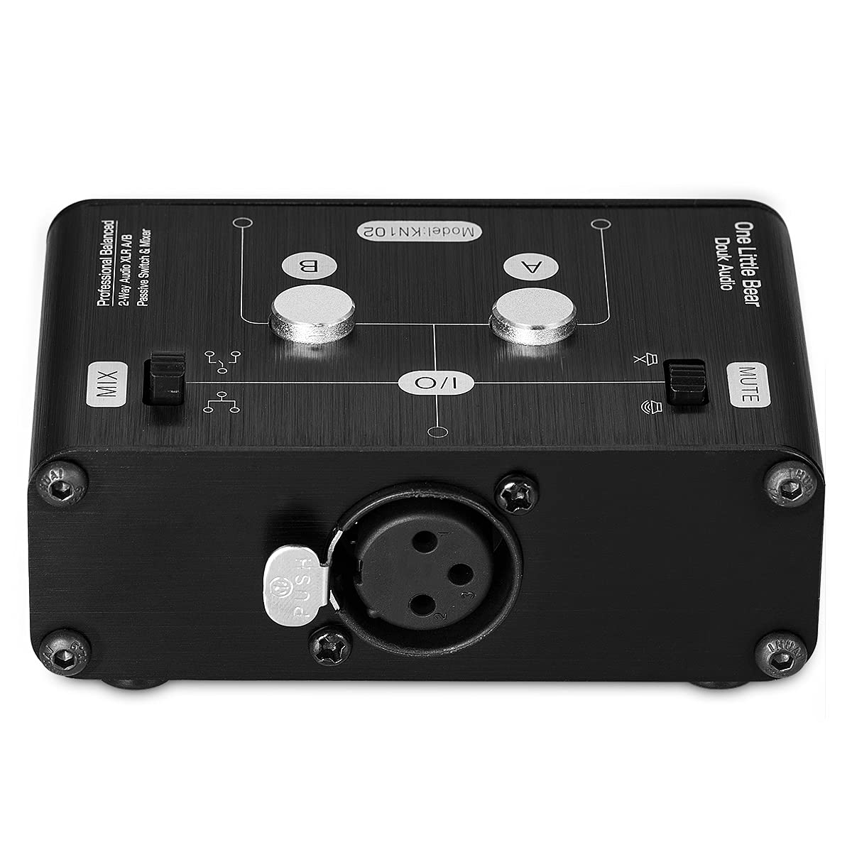 Nobsound Mini Répartiteur Audio Stéréo 2 Voies XLR A/B Passif et Mixeur (1 Entrée et 2 Sorties)