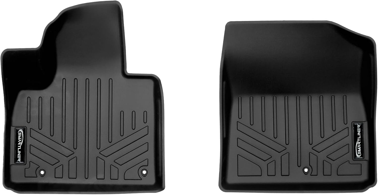 SMARTLINER Custom Fit All Weather 1st Row Floor Mat Liner Set Compatible with 2021-2023 Hyundai Santa Fe