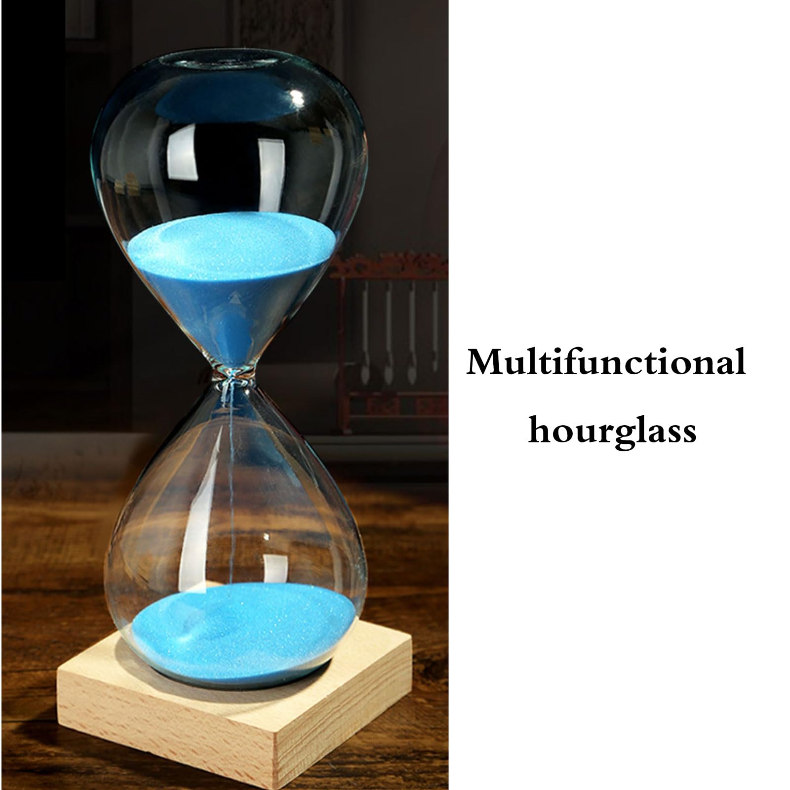 Sanduhr Glas Timer,GroßE Sanduhr 60 Minuten,Regenbogen Glas Deko Sanduhren,Gestion Du Temps,Ornement Sand Timer,Home Decor Spielzeug,FüR Kinder Schule,Home,BüRos Zeitmanagement