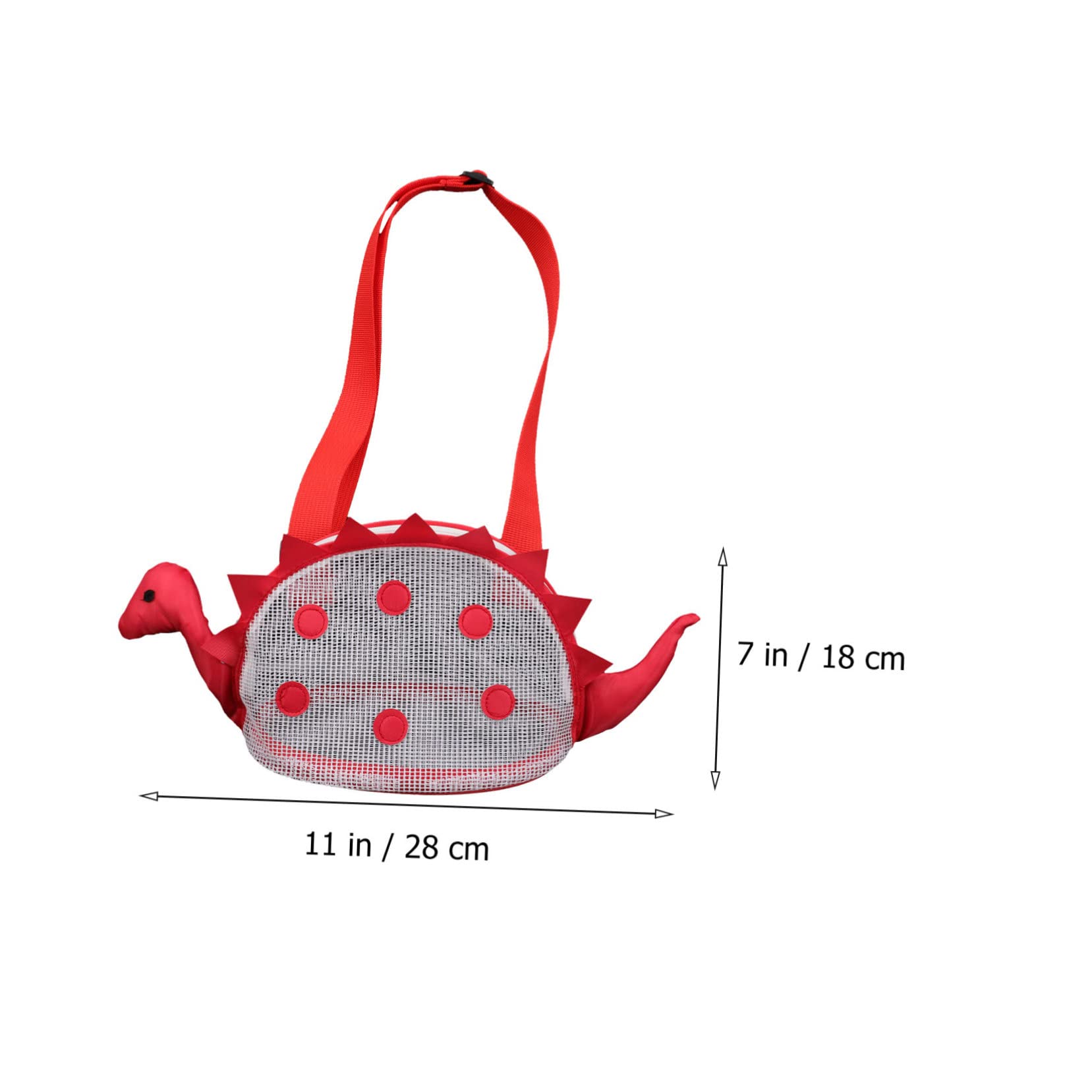 BESPORTBLE 2 Pack Boys and Girls Mesh Beach Bags Shell Collecting Bags Cartoon Dinosaur Large Storage for Beach Toys Towels
