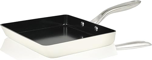 ValenCera por TeChef, sartén antiadherente de cerámica para huevos, no tóxica, libre de PFOA, PTFE, PFAS, lista para inducción, apta para